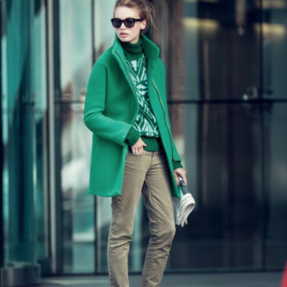 J.Crew city coat, Dublin green sz 8
